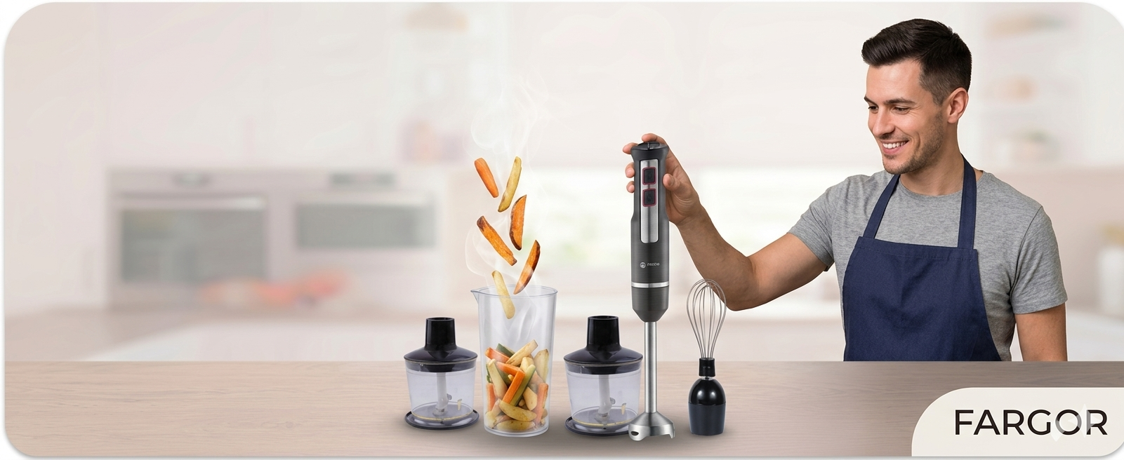 Batidora de mano DivaMix Innox 1.000W