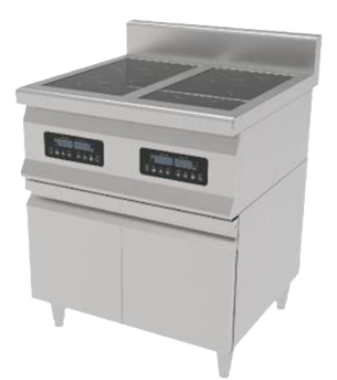Cocina de inducción de 4 placas con mueble